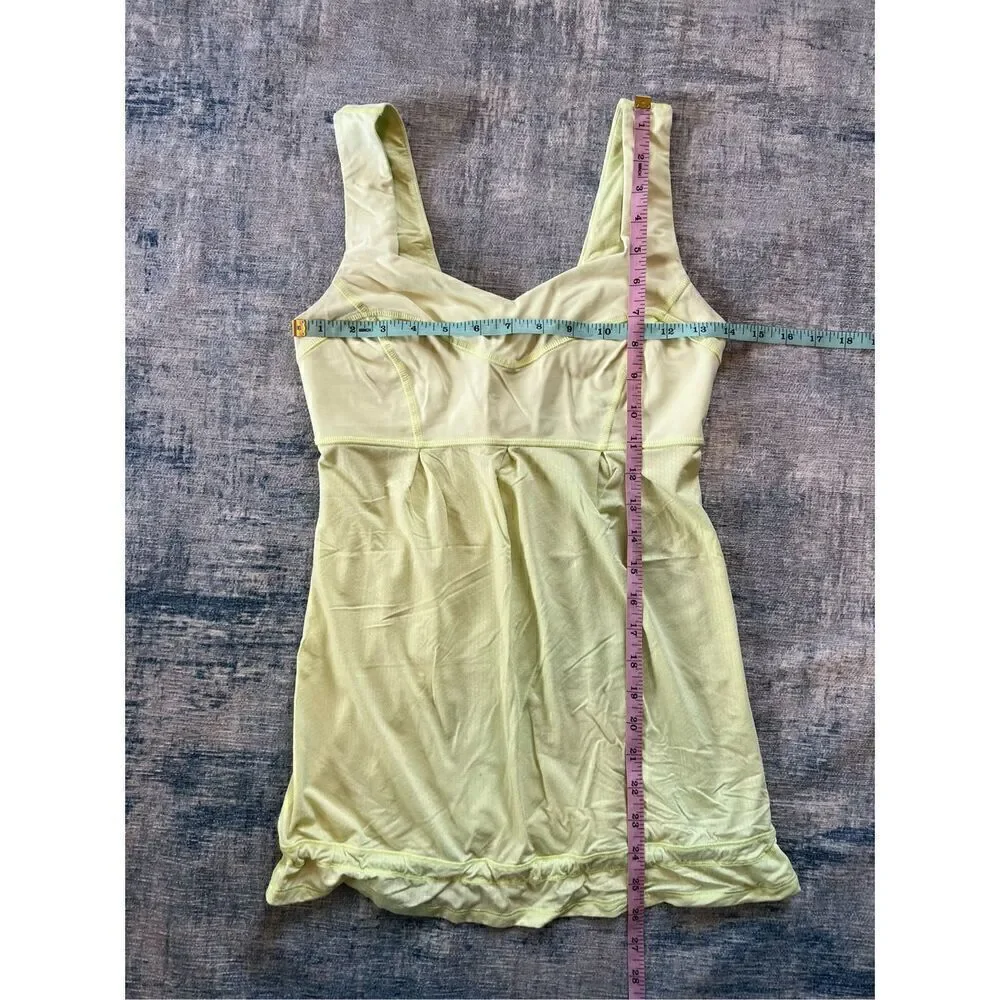 Lululemon Run: Tame Me Tank in Faded Zap Neon Yellow Green Size 4